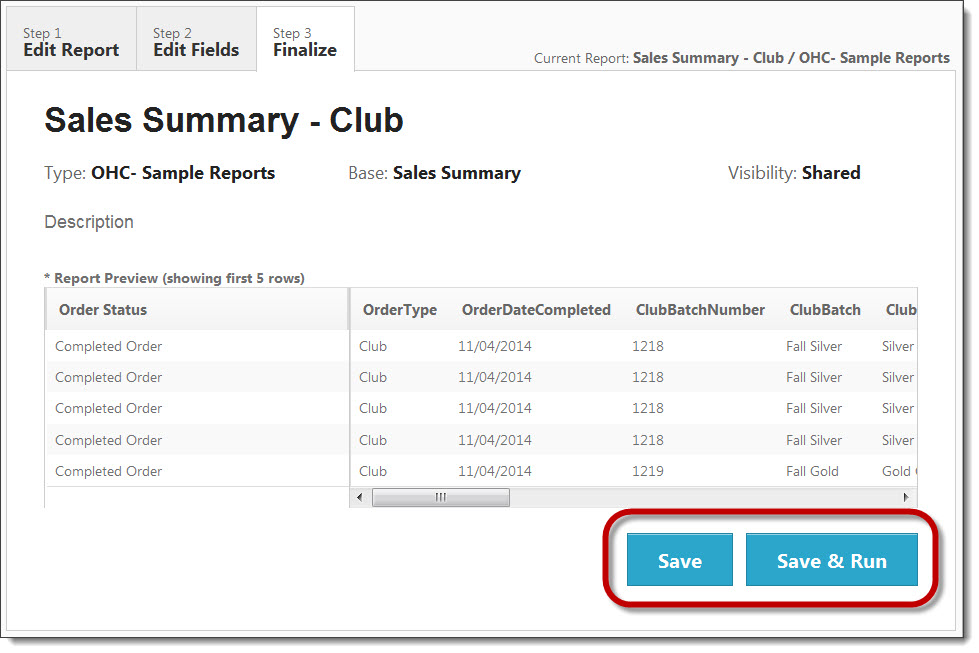 eWinery Report Builder Add a New Report
