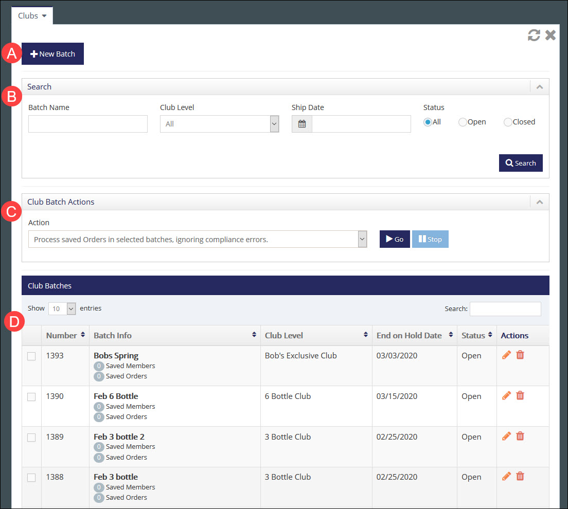 Wine Clubs: Club Batch Processing Overview